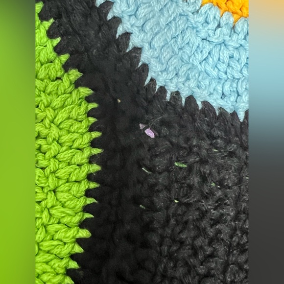 Akira Multicolored Crochet Sweeter Than Honey Halter Neck Mini Dress Cotton M - Picture 5 of 9